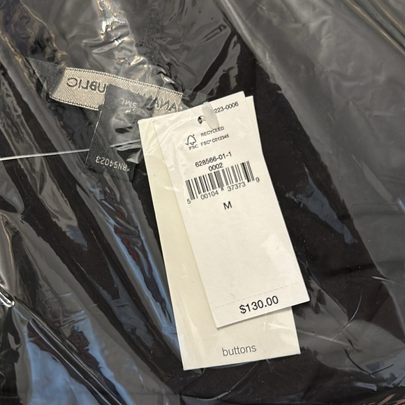 NWT! Banana Republic Black Trench-Back Shirtdress - Size Medium 📞 - Picture 7 of 7